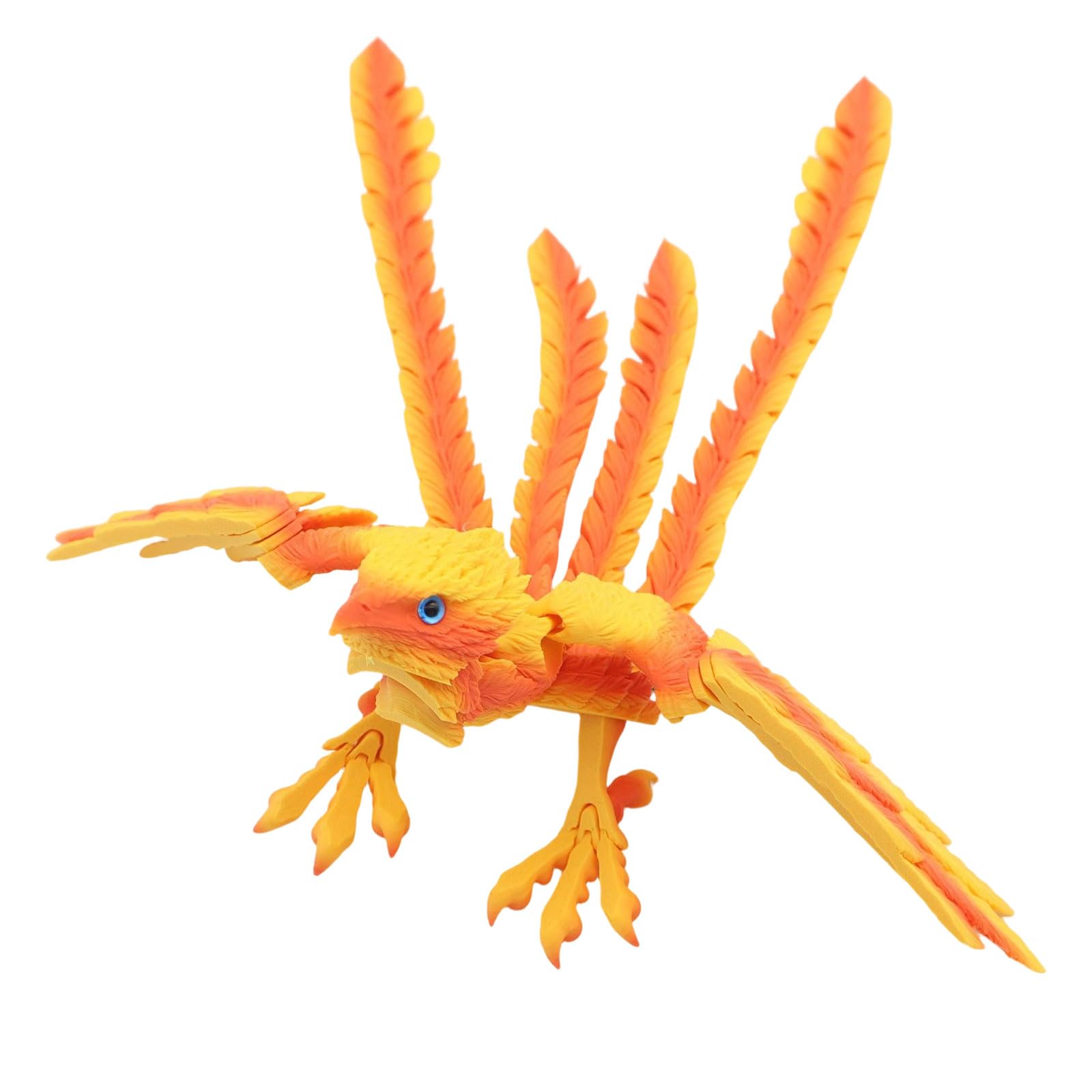 Xjdzineq Poseable Phoenixes Figurine with Articulated Wing and Joints, High Detail 3D Printed Collectible Ornament Articulated Joints Phoenixes Decors