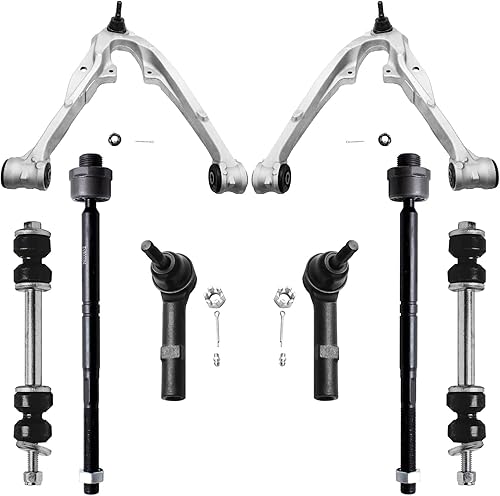 Miniatura 1325 de Detroit Axle - Kit de brazos de control de extremo delantero RWD para Dodge Ram 03-06 2500 3500, 2 brazos de control superior con rótula 2 varillas