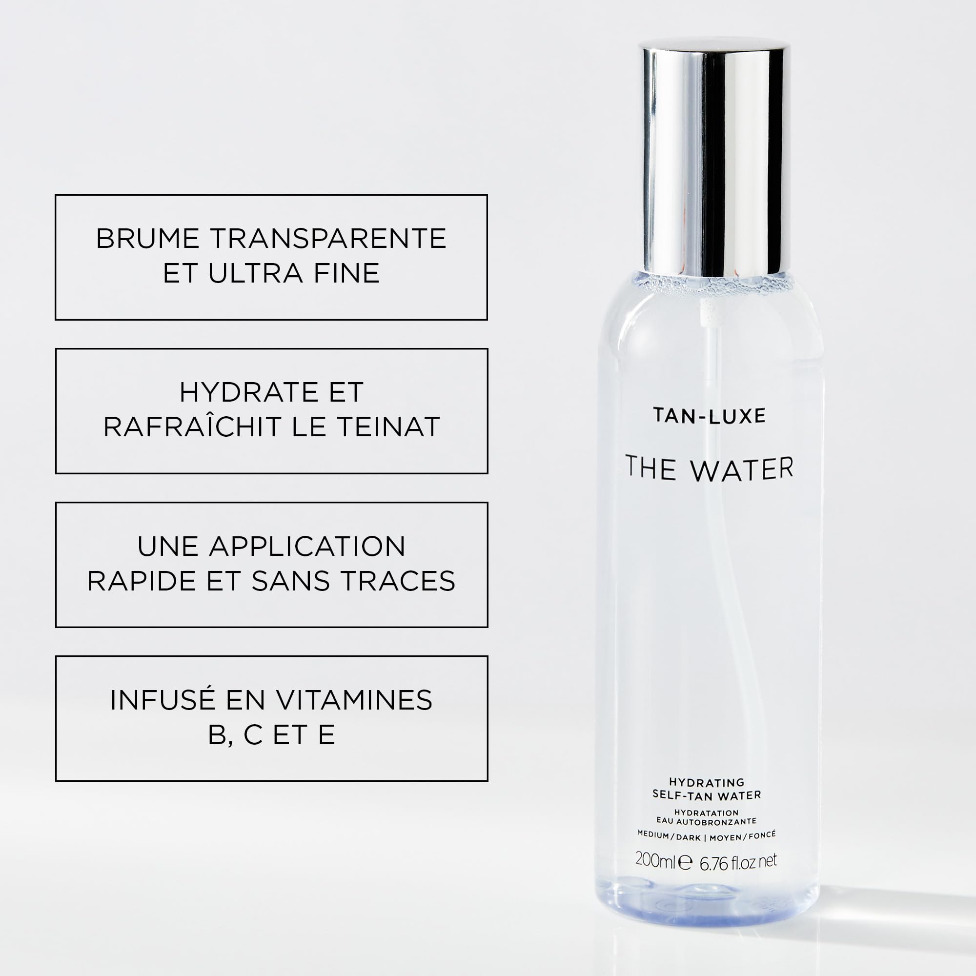 Tan Luxe THE WATER Self Tan Water, Dark (200 ml) Self Tanning Water, Cruelty Free & Vegan
