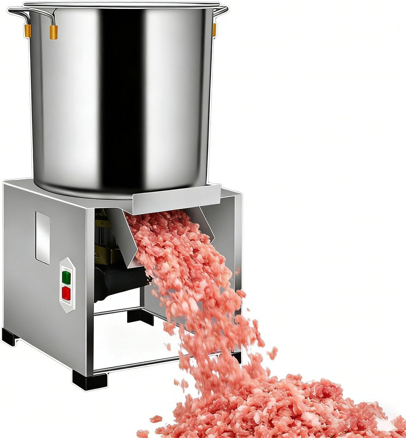 Robot da Cucina Professionale da 1800 W - Tritatutto Elettrico per Verdure per Impieghi Gravosi, 3500 Giri/Minuto, in Acciaio Inossidabile per Mangimi Animali, Verdure, Cereali, Noci, Zenzero,
