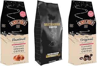 Irish Cream Ground Coffee Bundle, 32oz - Includes Brickhouse Irish Cream...