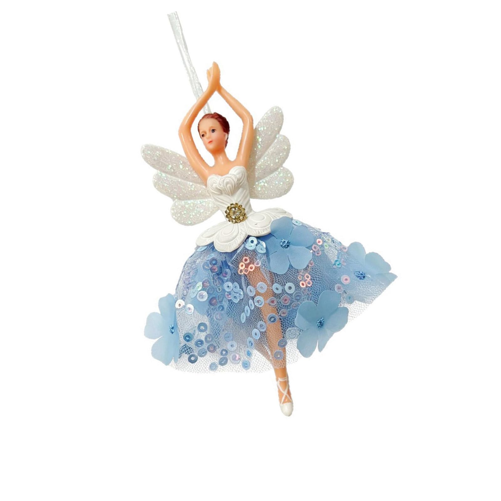 Zxfdsfdbnm Delicate Ballerinas Hangings Decoration Polyester and Plastics Ballet Themed Holiday Ornament for Holiday Festivities Tulle Ballet Dancer Decoration