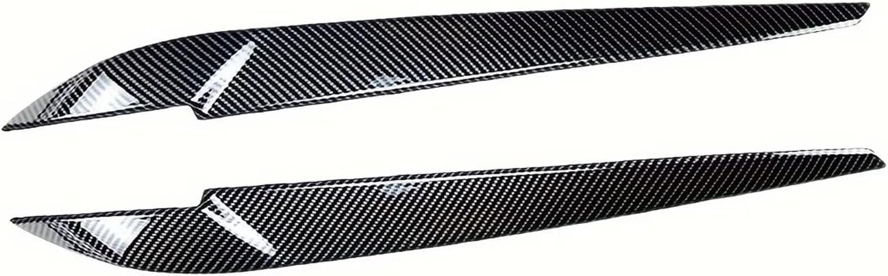 Compatible With BMW X5 X6 F15 F16 Pair Car Front Headlight Eyebrow Eyelid Stickers Head Lamp Light Decoration Trim Eyebrows 2014-2018(Carbon Fiber Look)