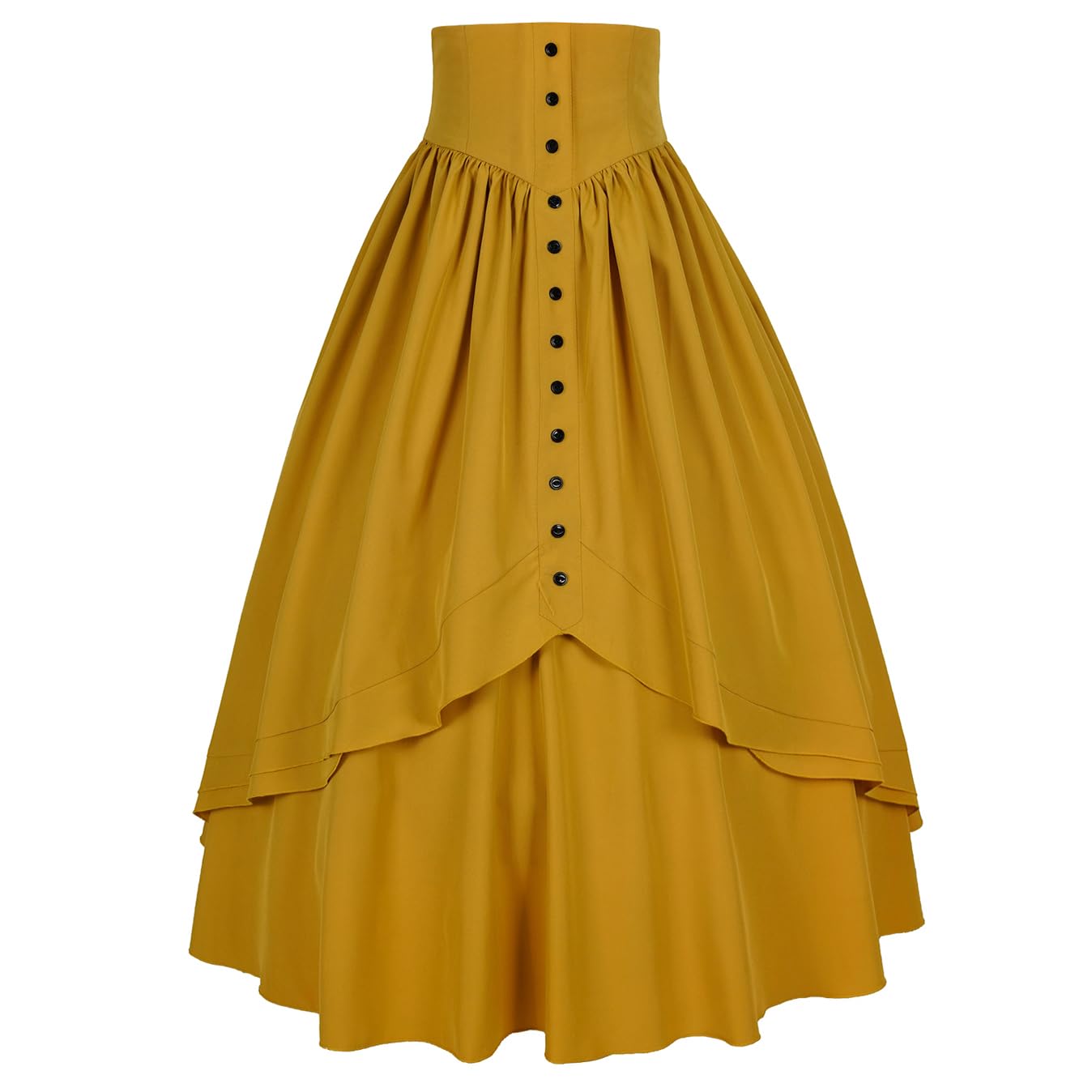 itsjakeWomen Victorian Renaissance Skirt High Waisted Medieval Peasant Maxi Skirt