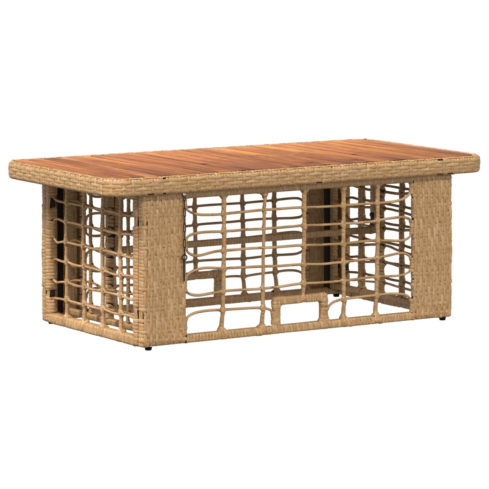 Juego de comedor de jardín con mesa regulable en altura (4 piezas) | Moderno juego de balcón de madera de acacia engrasada y polirratán para terraza y jardín, incluye cómodos cojines de asiento.