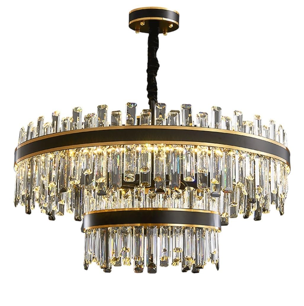CVdrtyED Kitchen Chandeliers Ceiling Light Round Hanging Lamp Crystal Chandelier Light Modern Pendant Chandeliers for Living Room Bedroom Hanging Lamp