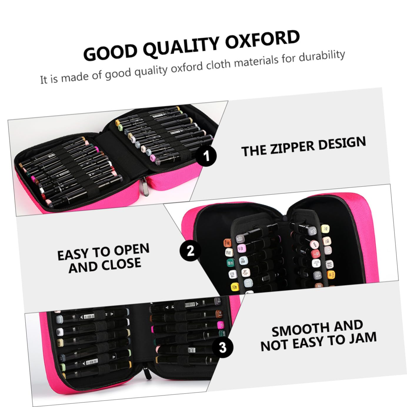 Estuche de Papelería Multicapa Grande de Tela Oxford Cremallera