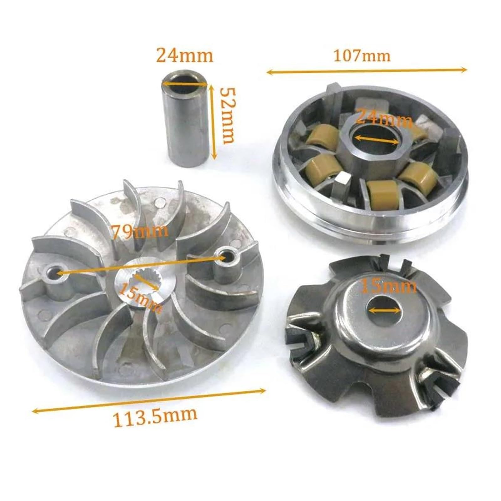 Para GY6 125cc 150cc Scooter Ciclomotor ATV GO KART Motocicleta Ventilador Embrague Variador Rodillos Peso Correa Transmisión 743 20 30 Correa de transmisión