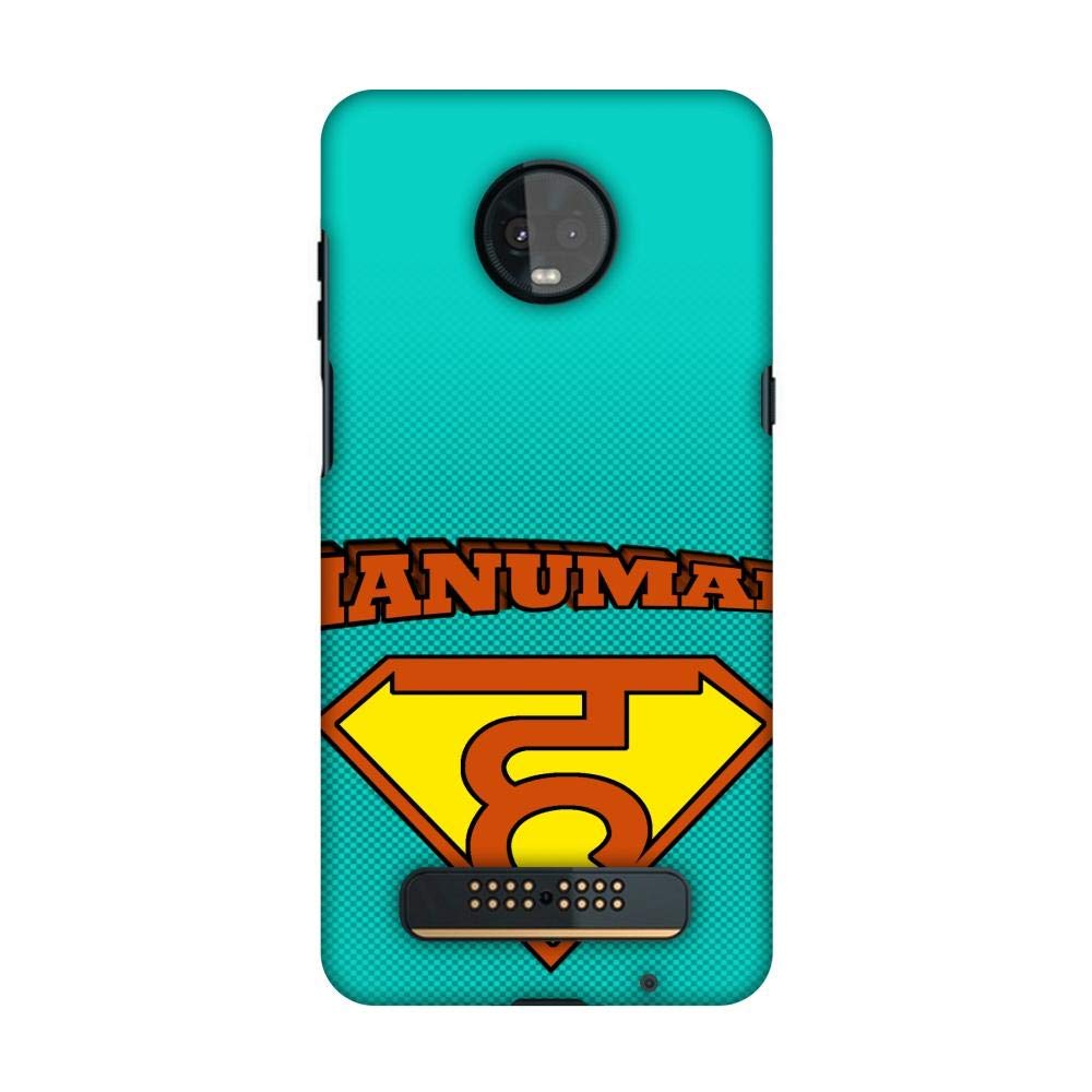 Amzer Slim Handcrafted Designer Snap on Hard Shell Case Skin for Motorola Moto G6 Play - Hanu - Man - Teal