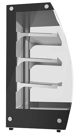 KoolMore DC-3CB Bakery Display Case, 2.7 Cu. Ft - 3 Shelves, Black & Clear