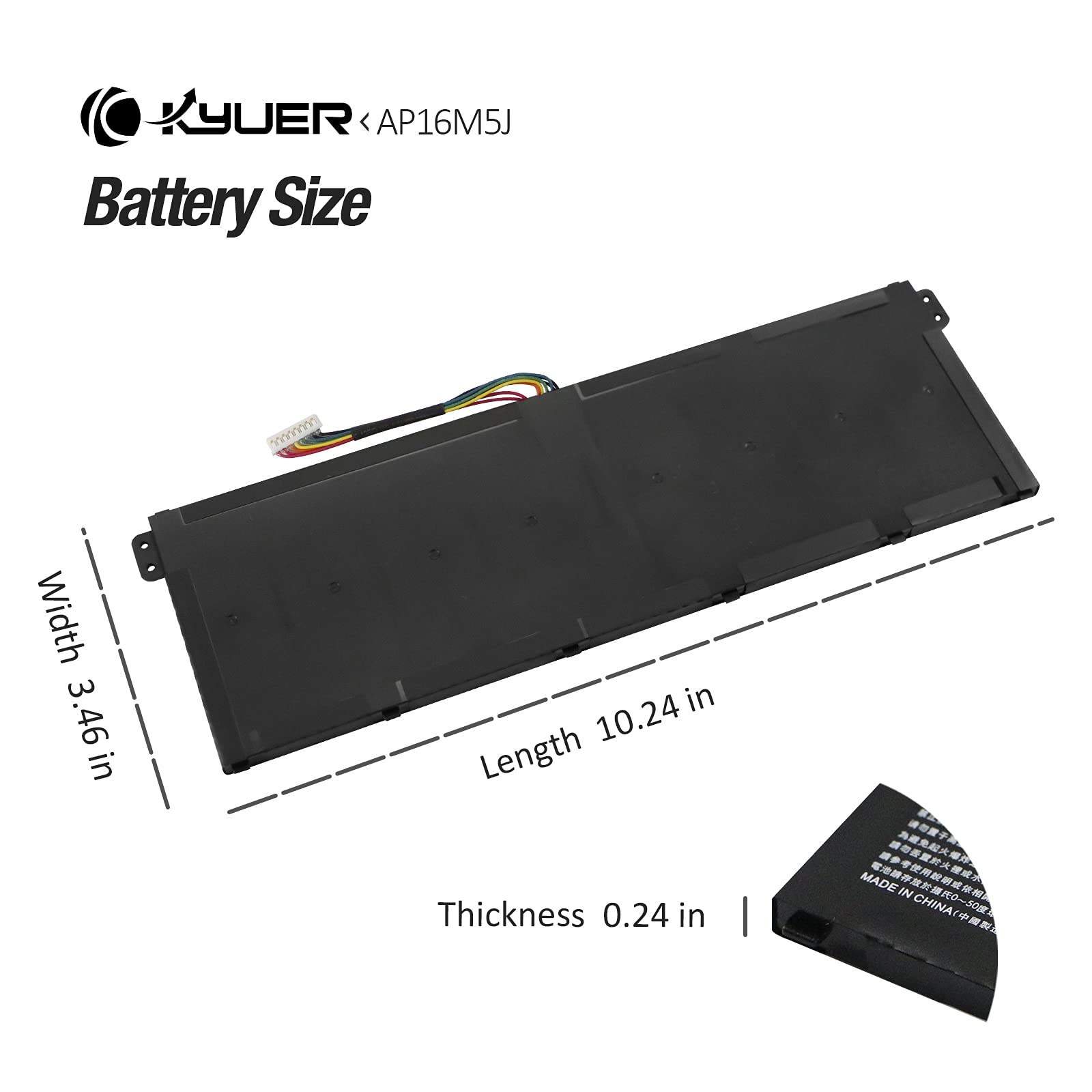 AP16M5J Laptop Batterie pour Acer Aspire 1 A114-31 A114-32 Aspire 3 A314-31 A314-32 A314-41 A315-21 A315-21G A315-23 A315-23G A315-31 A315-32 A315-51 A315-53 A315-53G A317-32 A114-31-C4HH A114-31-C0GD