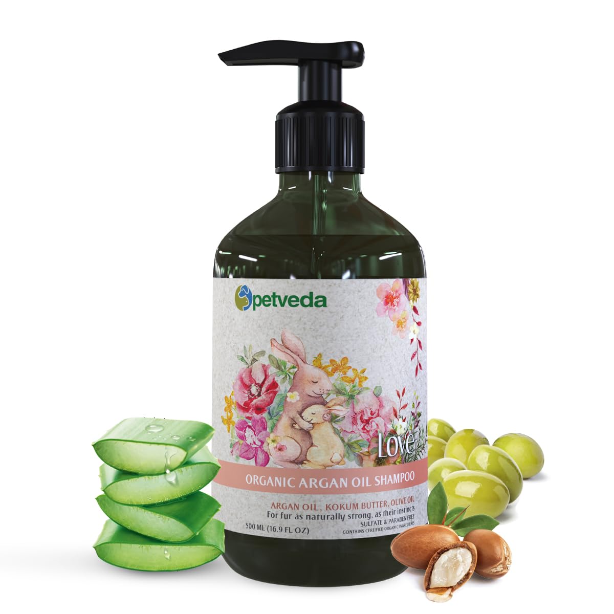 P E T V E D A Love - Ayurvedic Argan Oil Shampoo for Dogs & Cats, Antioxidant Rich, Restores Shine, Deodorising & Moisturising, Sulphate & Paraben Free, 500 ml (B07T1HQ4M3) Amazon Price History, Amazon Price Tracker