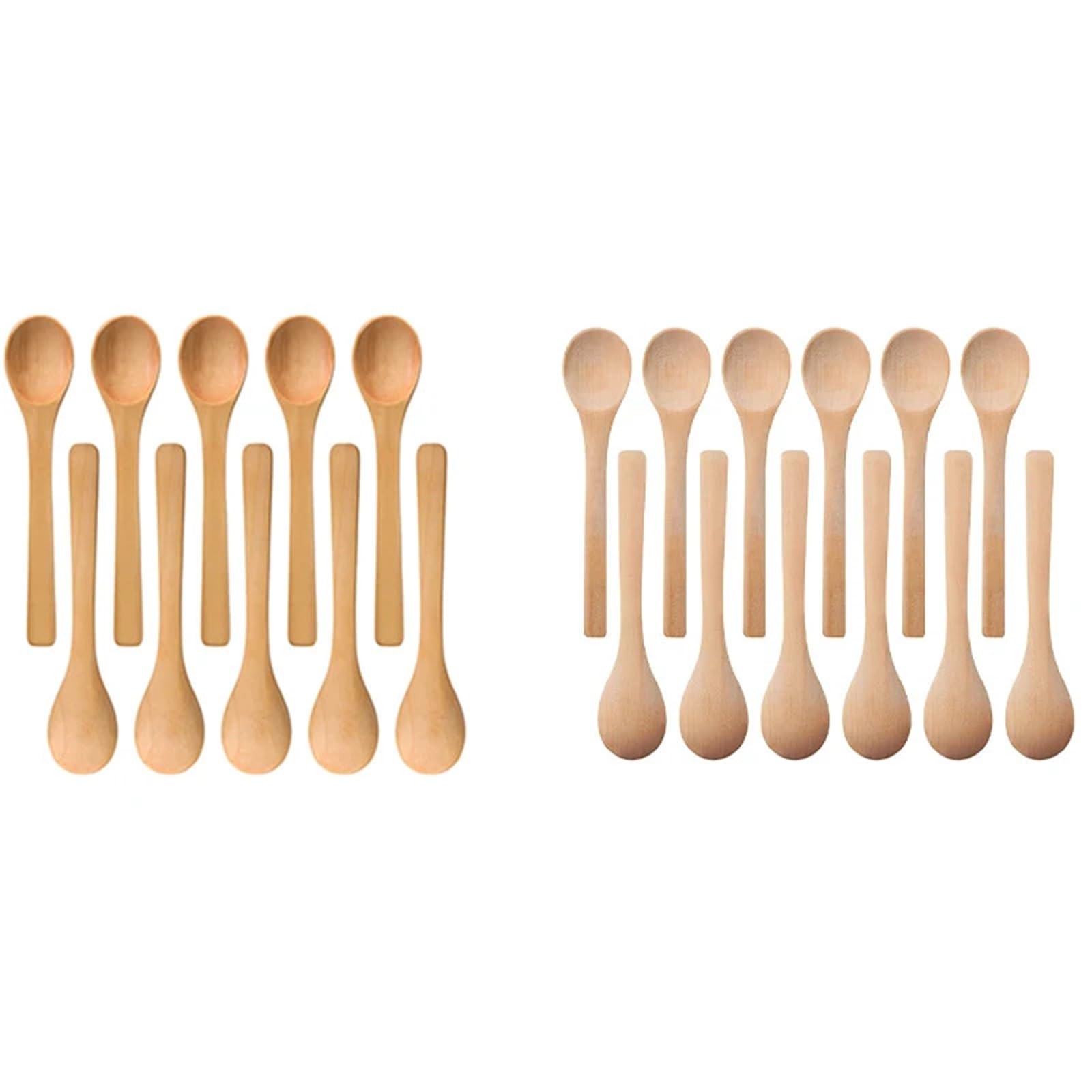 30 kleine Suppenlöffel aus Holz, Honig, Teelöffel zum Servieren von Gewürzen | Umweltfreundliche Mini-Löffel aus Holz, perfekt für Honig, Gewürze und Verkostungen.
