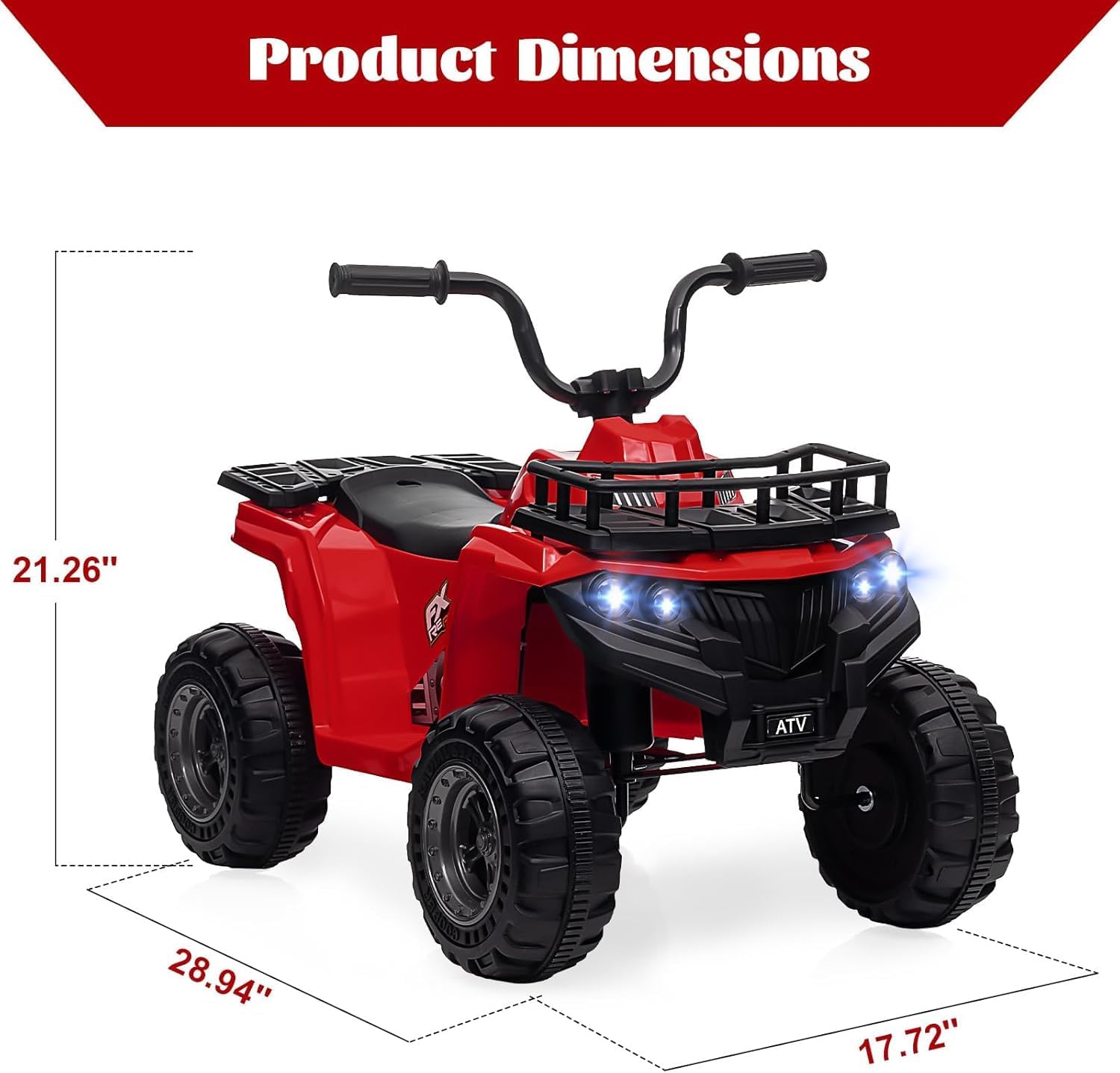 Aptliton Quad Electrique Enfant 12V, Moto Electrique Enfants 3-5 Ans, Voiture Electrique Enfant 6-8 Ans, 4 Roues Stable, Conforme Norme UE