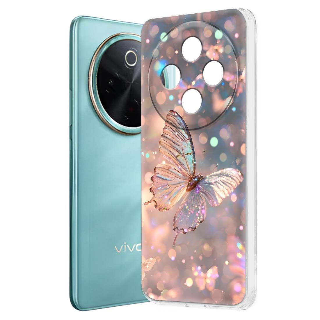 Fashionury Back Cover Case Designer Flexible Soft Back Case Cover for Vivo T4 5G -D3164