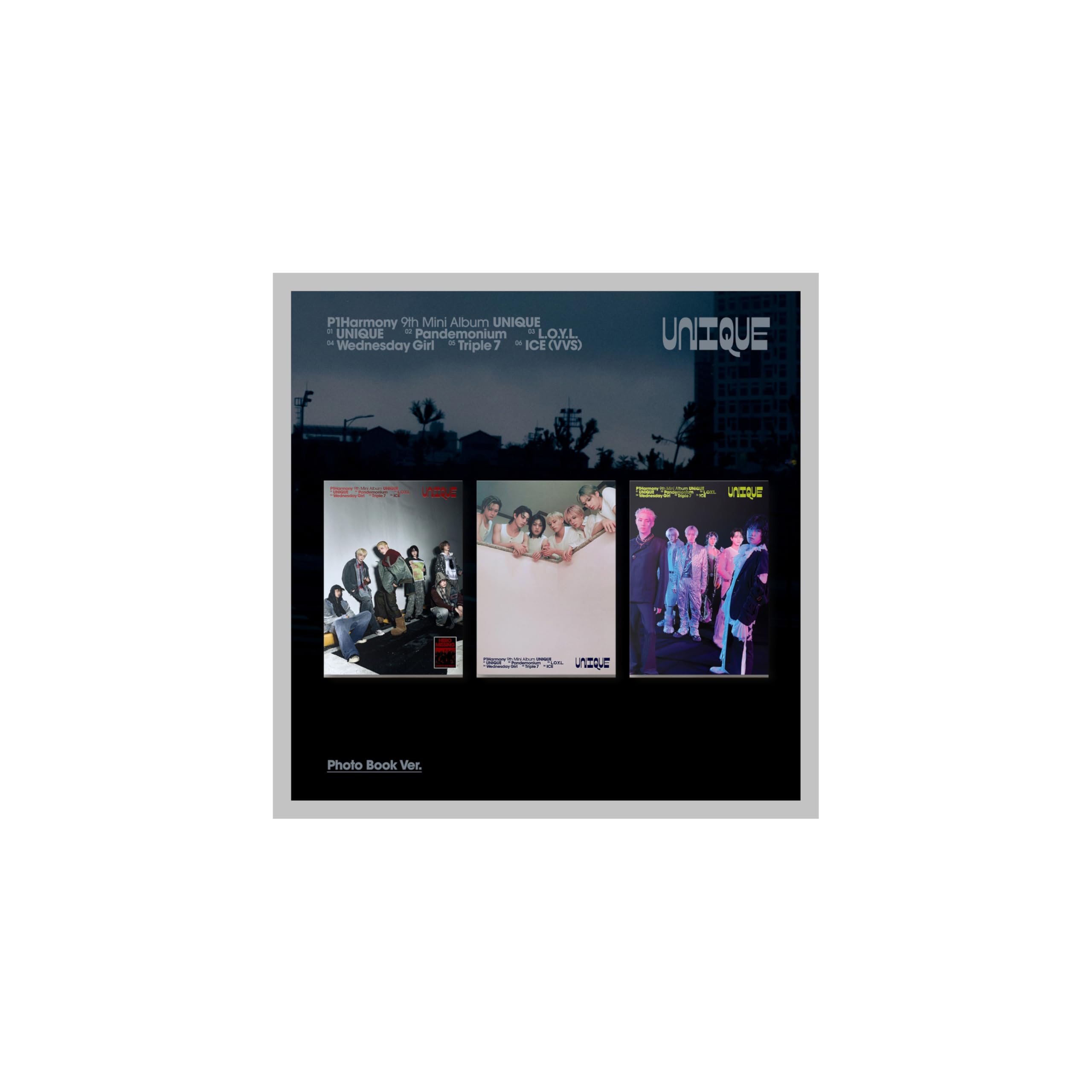 Photobook A Version) P1harmony UNIQUE 9th Mini Album with Tracking
