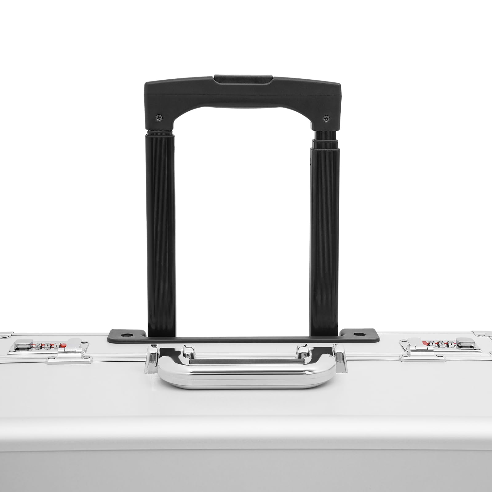 Pilotenkoffer Alukoffer mit Rollen, 48,5 x 39 x 23 cm | Abschließbar, Teleskopgriff, Für Büros und Geschäftsreisen, Aktenkoffer-Fach