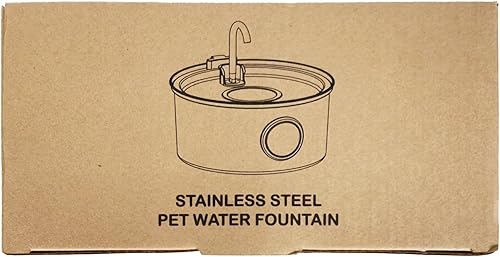 Miniatura 14 de Cat Water Fountain Stainless Steel - Dog Automatic Waterer Bowl - Auto Pet Dispenser - Small Pets Drinking Waterer Indoor - Auto Dish Animal