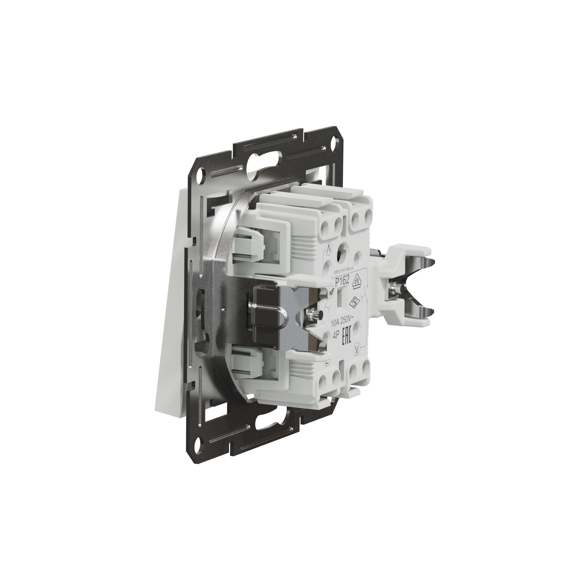 Schneider Electric Asfora EPH1370121D przycisk do rolet 10 A-250 V podtynkowy, przycisk żaluzji, zaciski wtykowe, biały