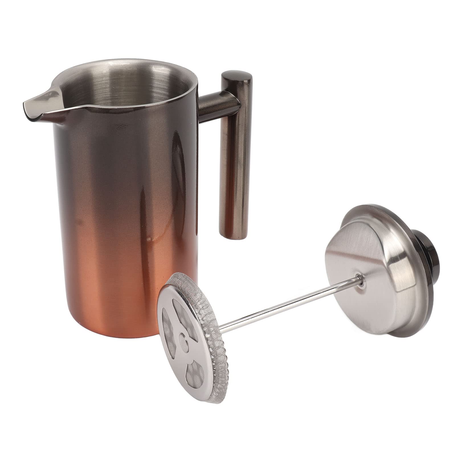 Cafetera De Prensa Francesa, Prensa De Café Con Aislamiento De Acero Inoxidable 304, Cafetera De Prensa Francesa Con Filtro Rampa De Gradiente De Acero Inoxidable De Doble Capa(800ML)