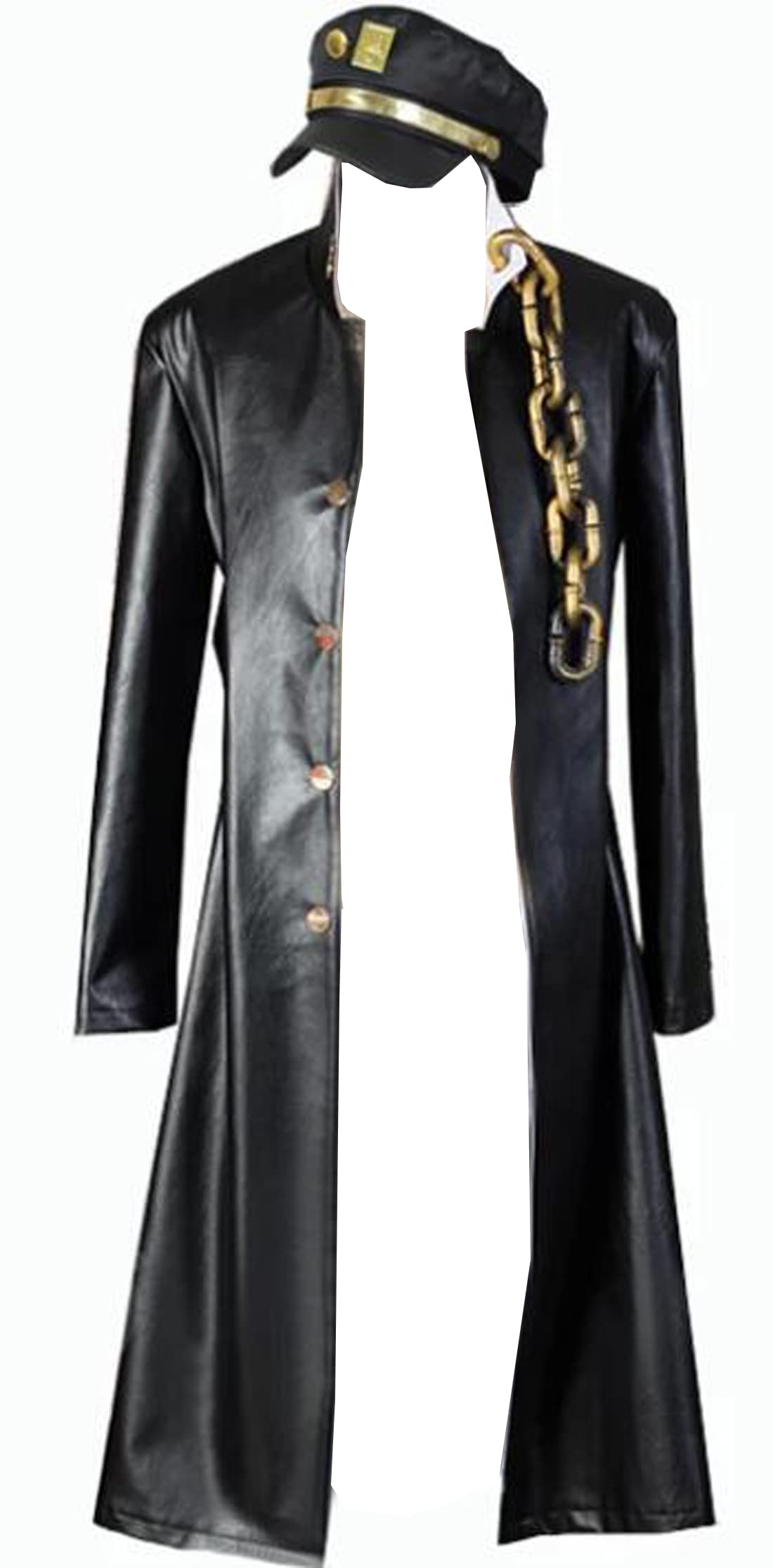 Nsoking Anime Jotaro Kujo Cosplay Costume Leather Coat Jacket Halloween Uniform Cloak Hat Custom
