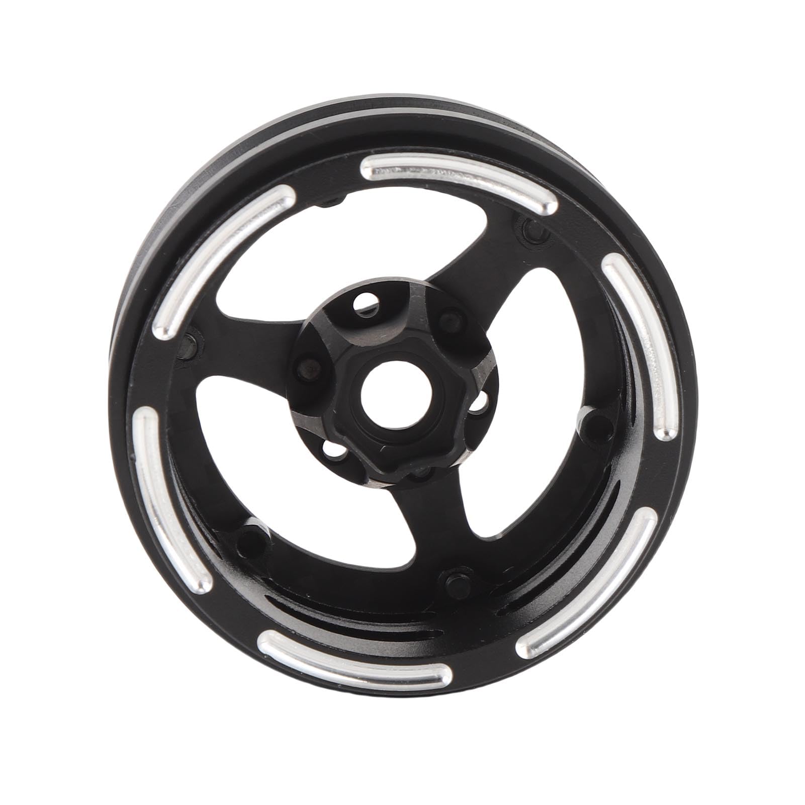 Generic Cerchione RC, Cerchio RC a 3 Razze Leggero in Fibra di Carbonio da 1,9 Pollici, Posteriore in Lega di Alluminio CNC con di Rapido Pneumatici per Cingolato SCX10 D90 Capra 1/10