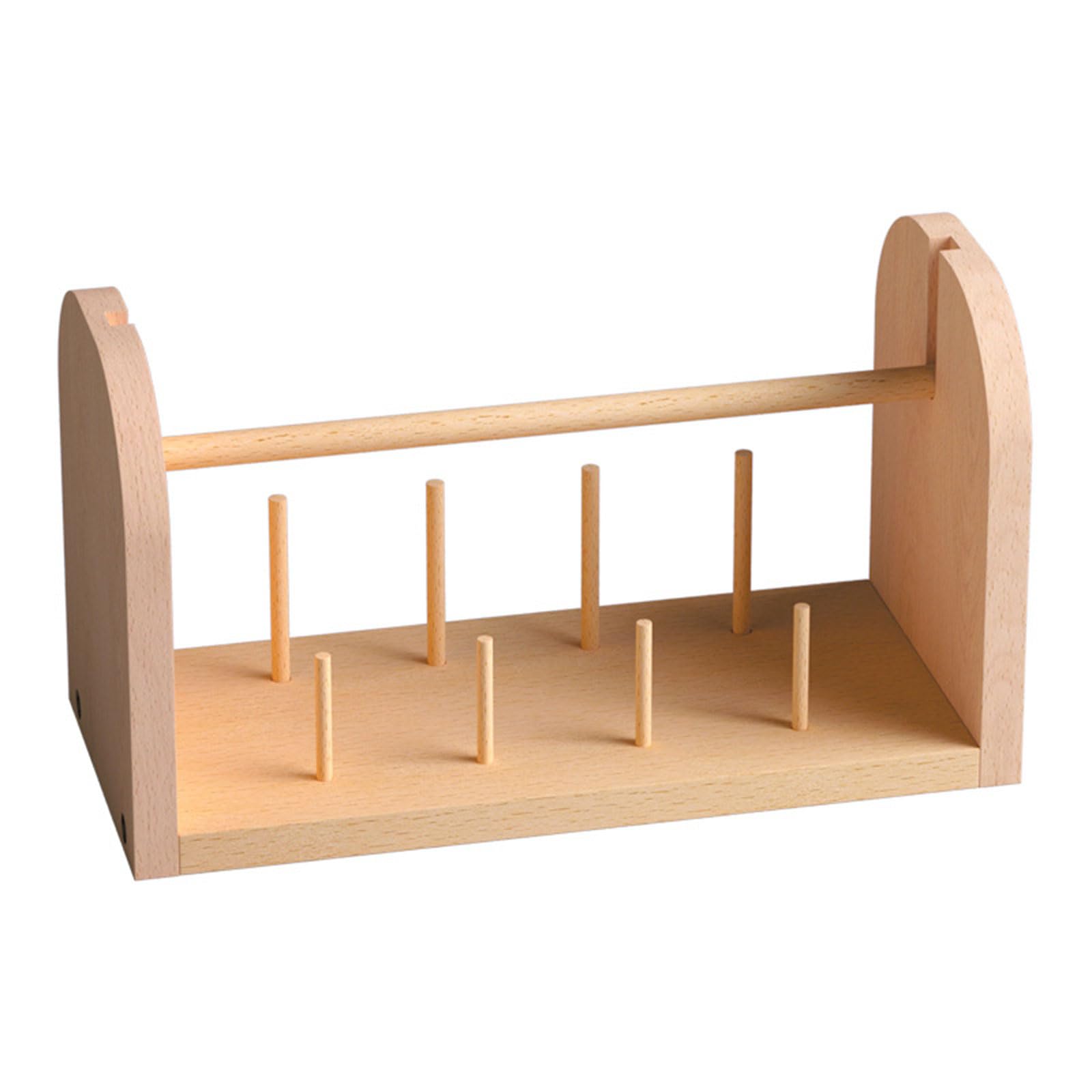 Kalttoy Wood Thread Spool Holder 9 Spools Thread Rack Embroidery Holder Embroidery Organizers for Craft Easy Assembly Rack