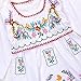 Kashoer Newborn Toddler Baby Girls Ethnic Embroidery Floral Dress Long Sleeve Party Sundress Skirt (6-12Months, White)