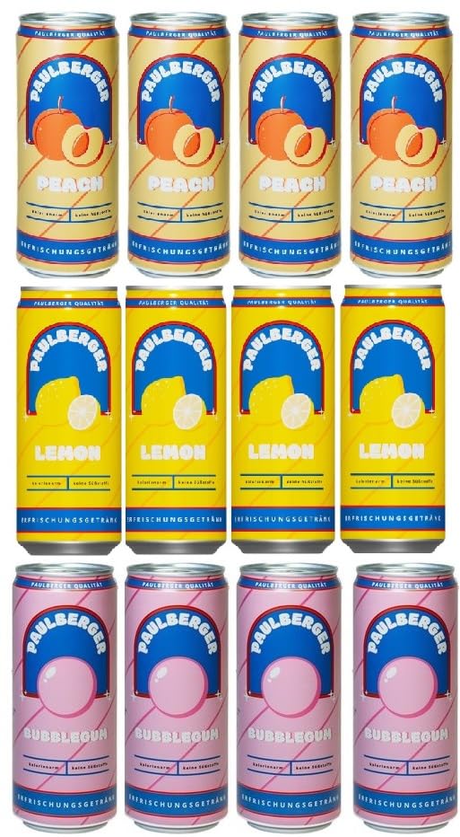 12 Dosen Paulberger Mix aus 3 Sorten (4xLemon 4x Bubble gum 4x Peach) inkl. EINWEGPFAND + Space Keks gratis a 45 g von Onlineshop Bormann