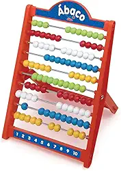 Elka 512, Contador, Plástico, Ábaco Escolar com 100 Bolas, Elka Brinquedos, Multicor
