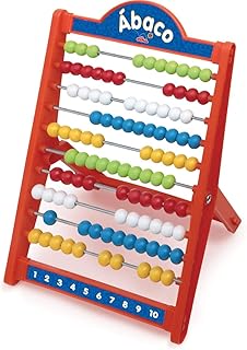 Elka 512, Contador, Plástico, Ábaco Escolar com 100 Bolas, Fun Brinquedos, Multicor