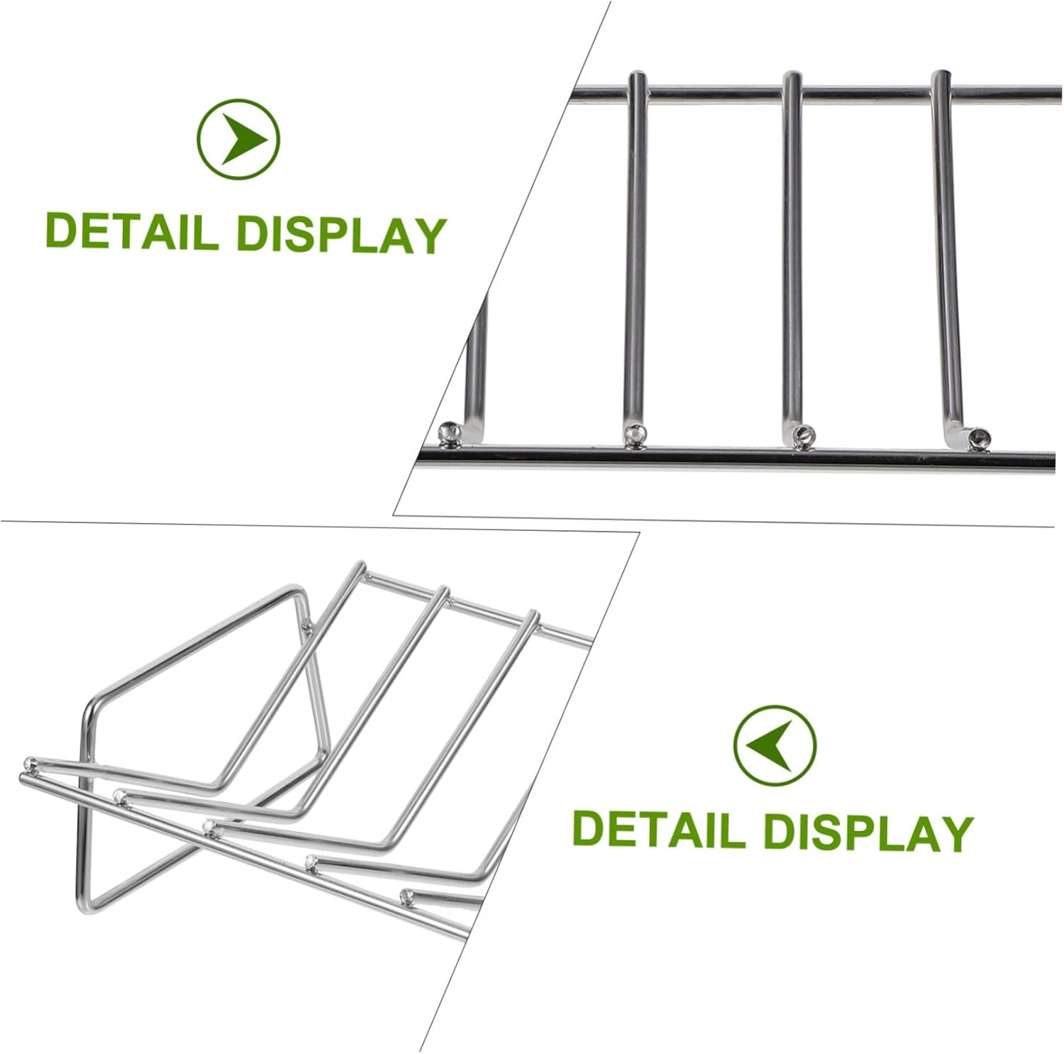 VICASKY Portable Barbecue Rib Rack Grill Grate for Chicken Legs Family Meals Garden BBQ