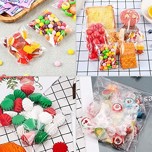Cookie Bags Cellophane Bags Clear Cellophane Treat Bags For Cookies, 5X6 Inch Individual Cookie Bags For Gift Giving Packaging, 100Pcs Plastic Self Adhesive Cookie Wrappers Candy Bags Cookie Gift Bag #TOP4