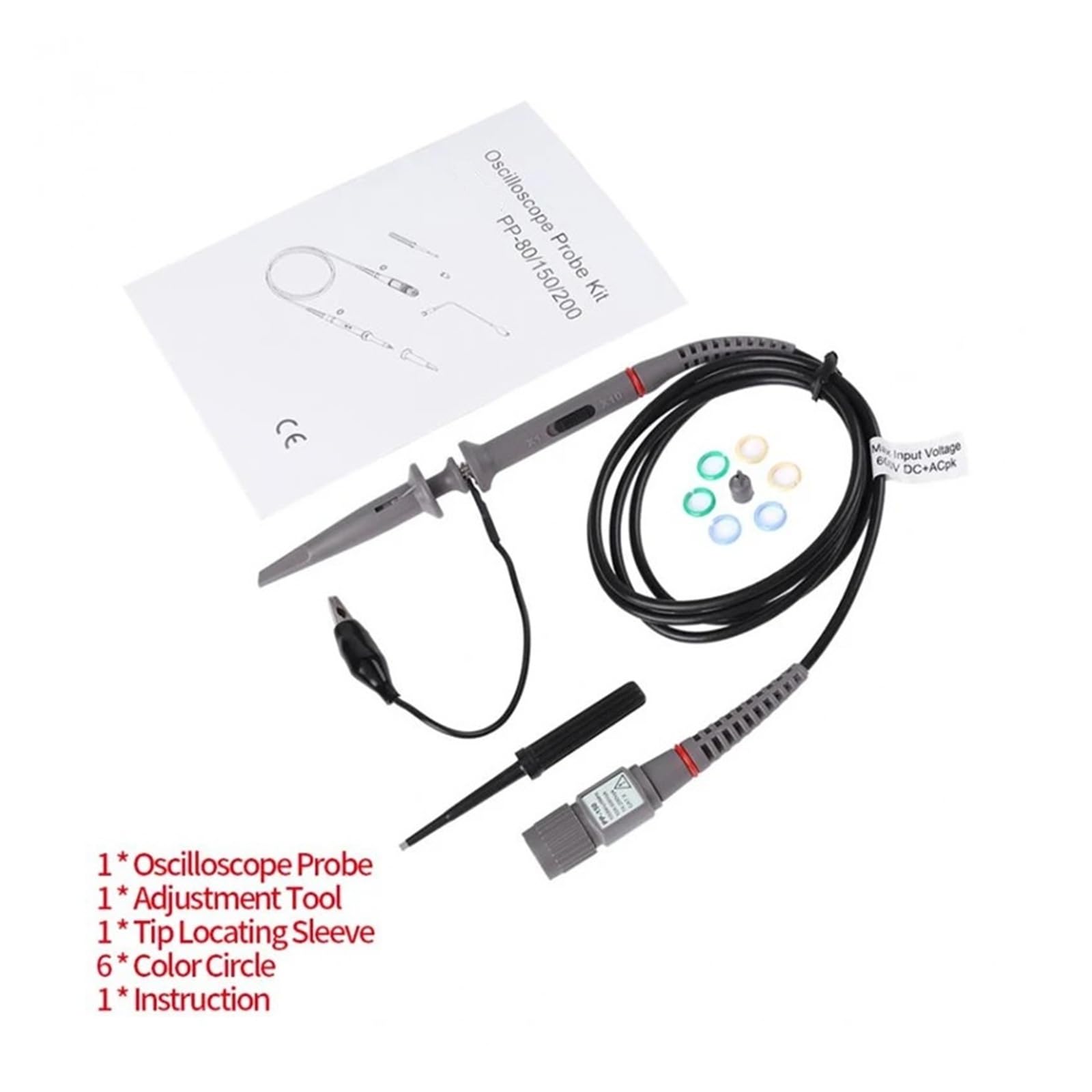 Oszilloskop Tastköpfe 60MHz 100MHz 200MHz 250MHz 300MHz Oszilloskop Sonde Zubehör PP-80 PP-150 PP-200 PP-250 PP-300(PP-300(300MHZ))