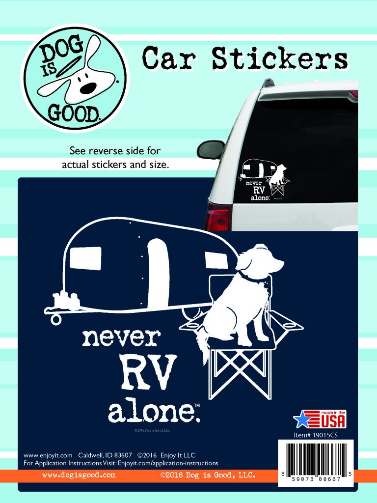 Enjoy It LLC 19015CS Never RV Alone Car Sticker