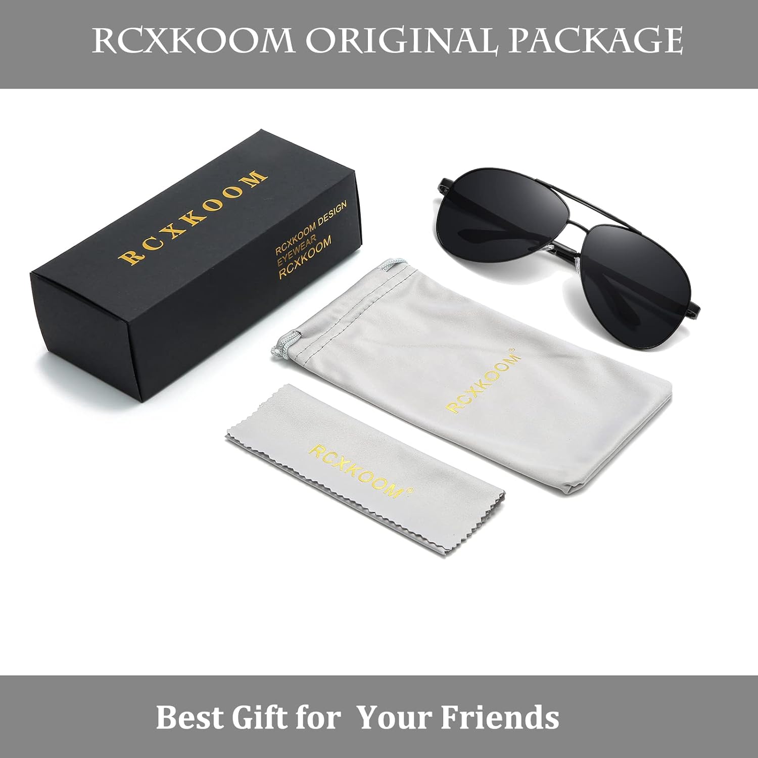 RCXKOOM Big XL Wide Frame Extra Large Polarized Aviator Sunglasses for Big Heads Men Oversized Military Pilot Glasses - Image 7