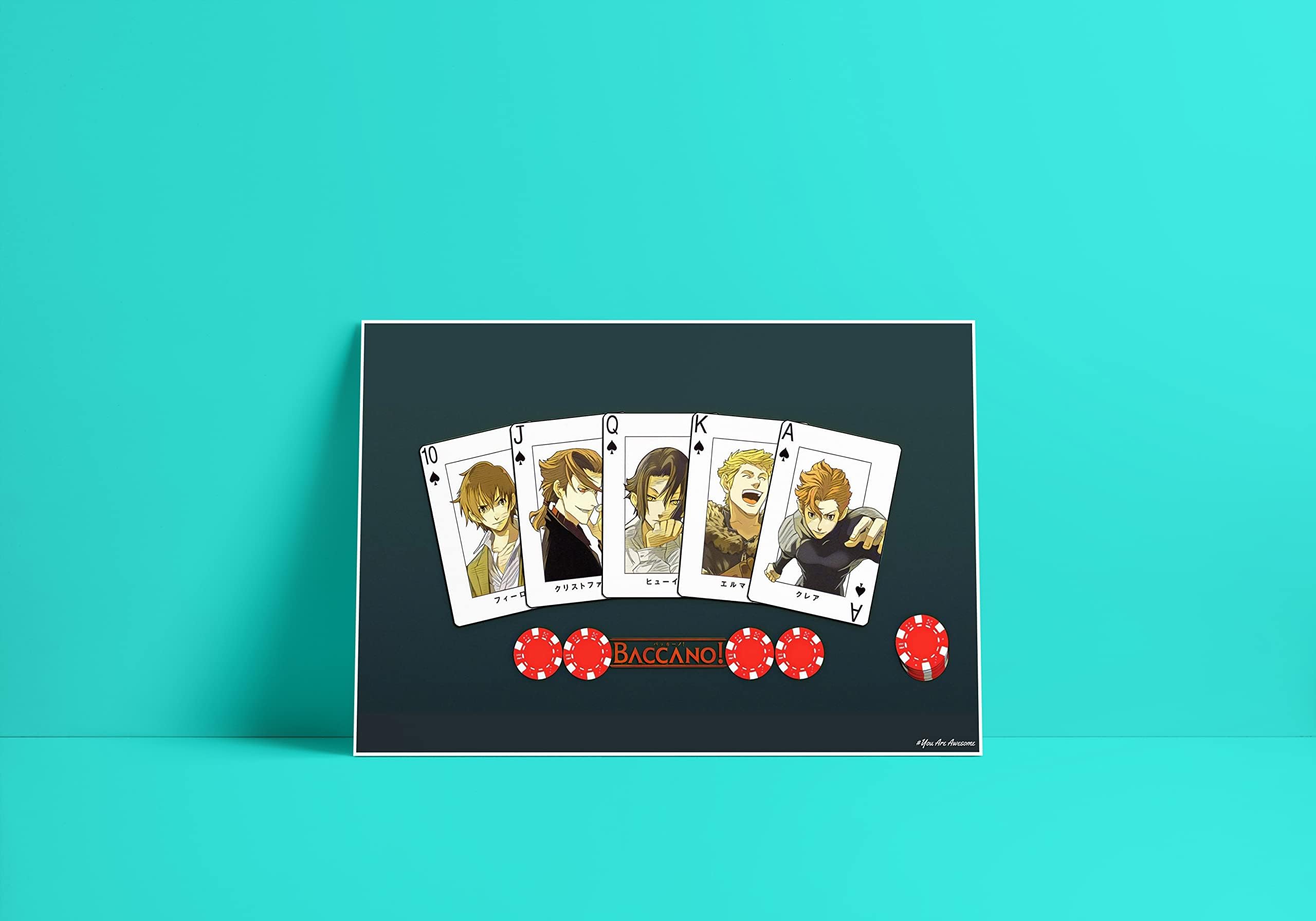 You Are Awesome -Baccano! Cards Art Effect Anime Poster (18inchx12inch)