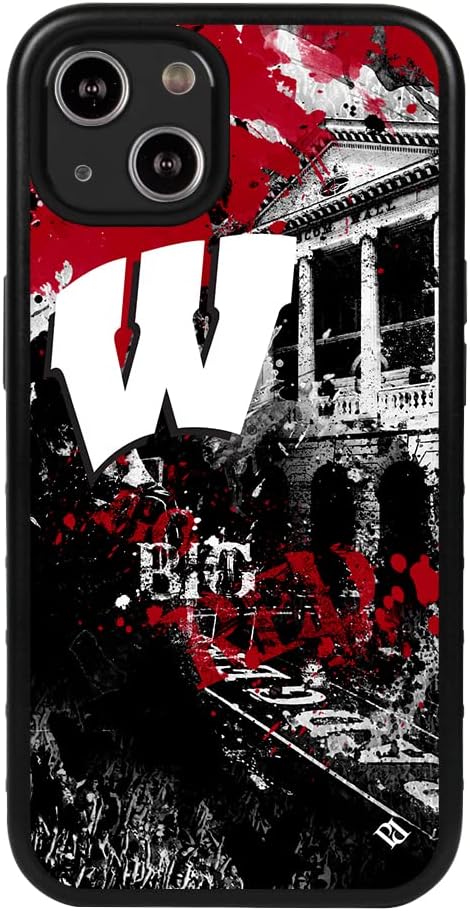 Guard Dog Case Compatible with iPhone 13 - Military Grade - Rugged Two Piece Protection - Collegiate Licensed - Wisconsin Badgers - Logo