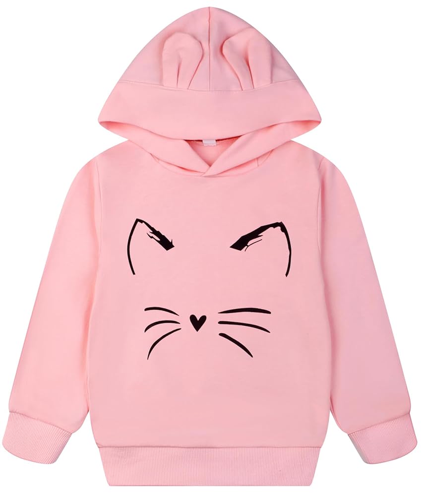 Amazon.com: Girls Cat Shirt Girls Pullover Hoodies Cat
