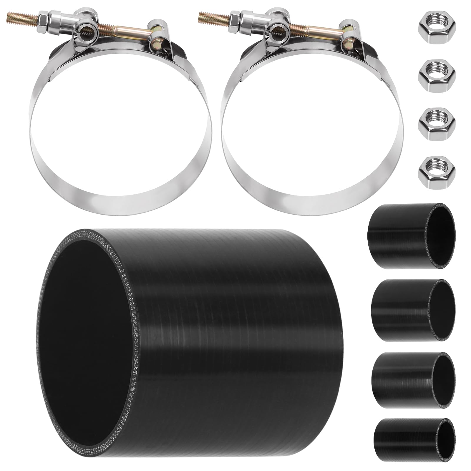 QSP Pezzo A T In Silicone 3x 22 Mm - Lunghezza 100 Mm - Nero Per - Foto 13