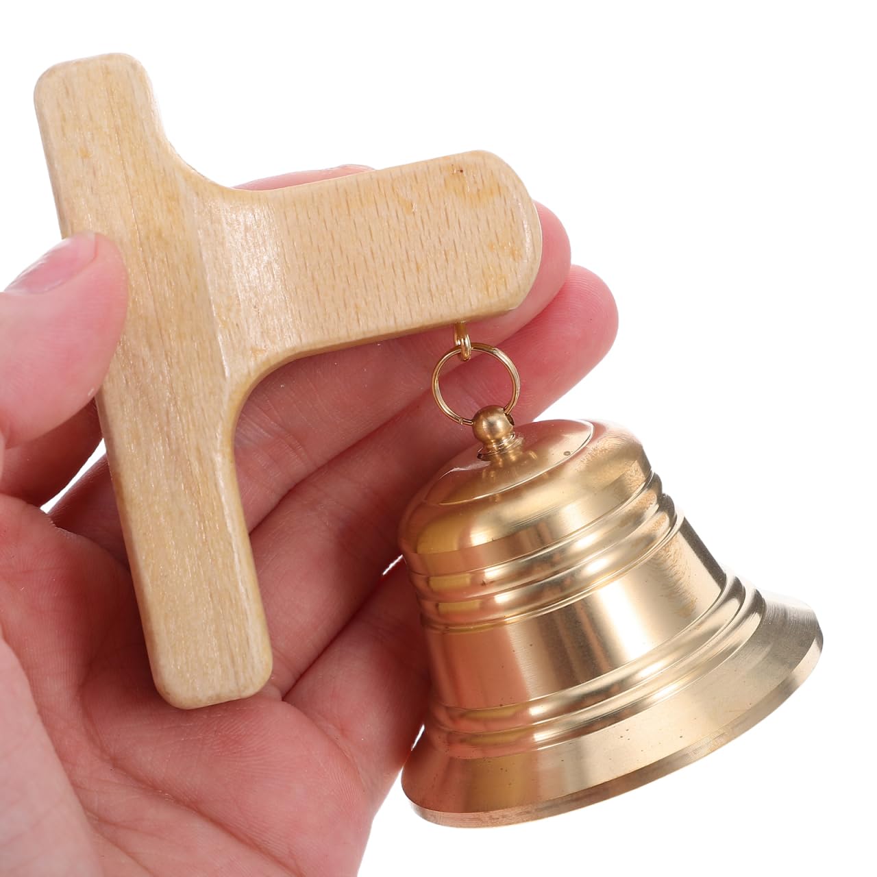 SHINEOFI Magnetische Türglocke aus Buchenholz mit Kupfer Glocke Kreative Ladenglocke für Türöffnung Stilvolle Windspiel Türglocke für Geschäft Büro Restaurant und Hauseingang