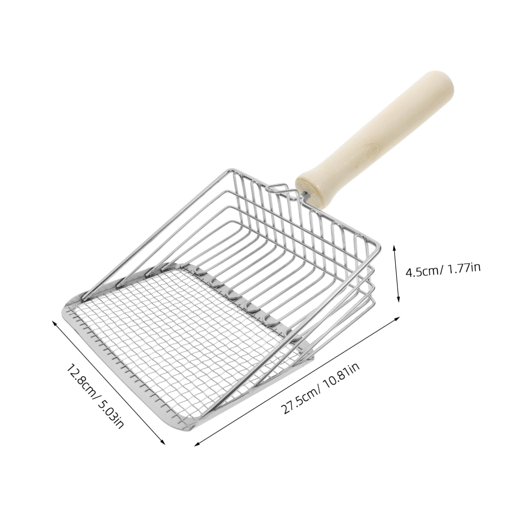 ifundom Cat Litter Shovel Sifting Shovel Metal Litter Scoop Metal Cat Litter Scoop Cat Litter Spoon Heavy Duty Cat Scoop Bunny Litter Scooper Heavy Duty Cleaning Shovel Wood