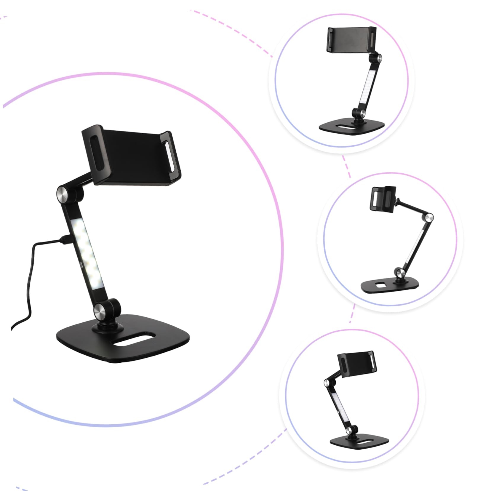 1juego Soporte para Tabletas y Teléfonos Móviles Soporte De Escritorio Portátil De Compatible Dispositivos para Videoconferencias y Clases Línea