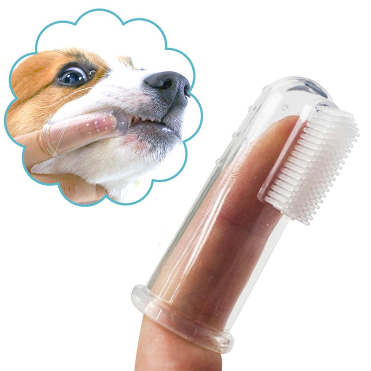 10pcs Soft pet cat Dog Finger Toothbrush cat Dog Brush Bad Breath Tartar Teeth Care Tool Dog cat