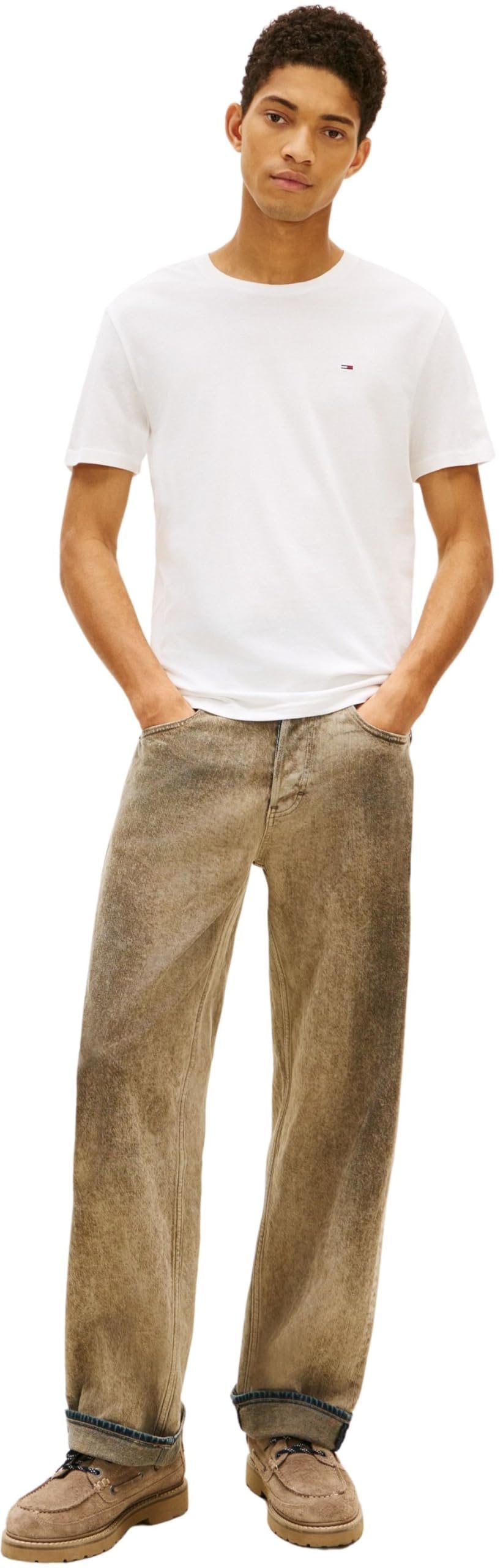Tommy Jeans Men TJM XSLIM 3PACK Tee EXT Multi (Ecru/Ecru/Ecru) XL