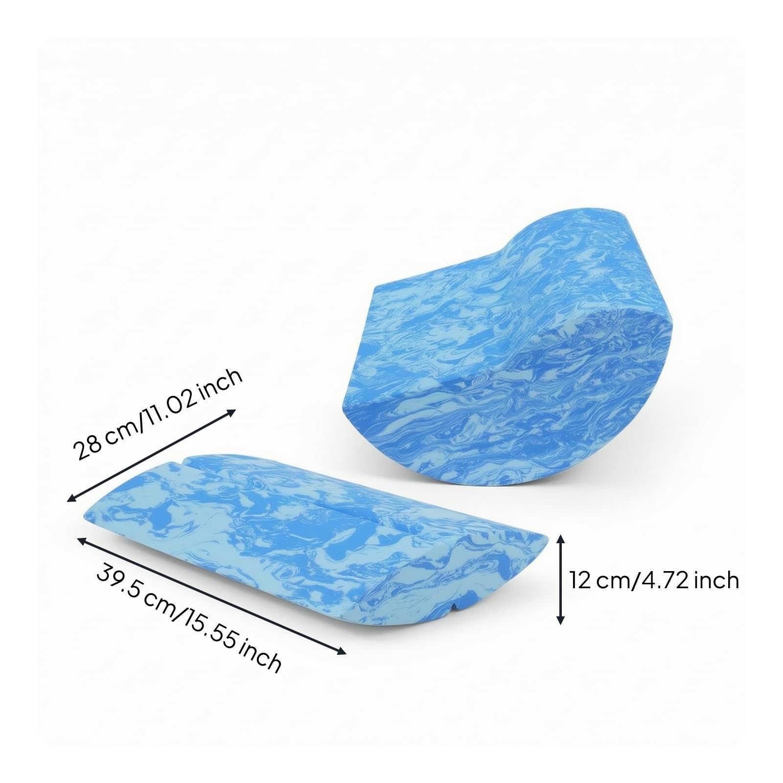 Generic Blocco Equilibrio per EVA con Superficie Marmorizzata Elegante per Stretching Stabilità E Controllo Muscolare Adatto per Riabilitazione Palestra Home Gym