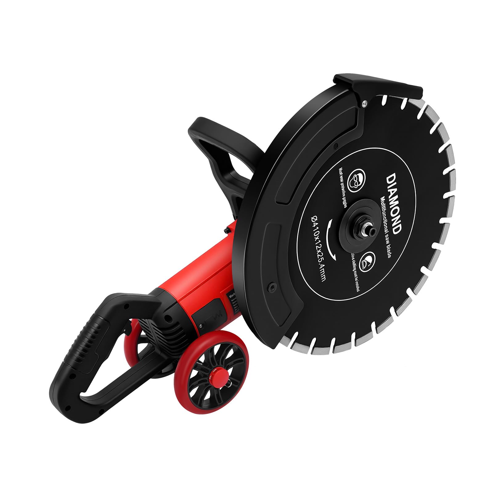 Scie à béton électrique 4000 W avec pompe à eau 3000 tr/min, fraise à rainure murale, profondeur de coupe maximale 165 mm, lame de scie diamantée, sans poussière, pour béton, brique, pierre, avec