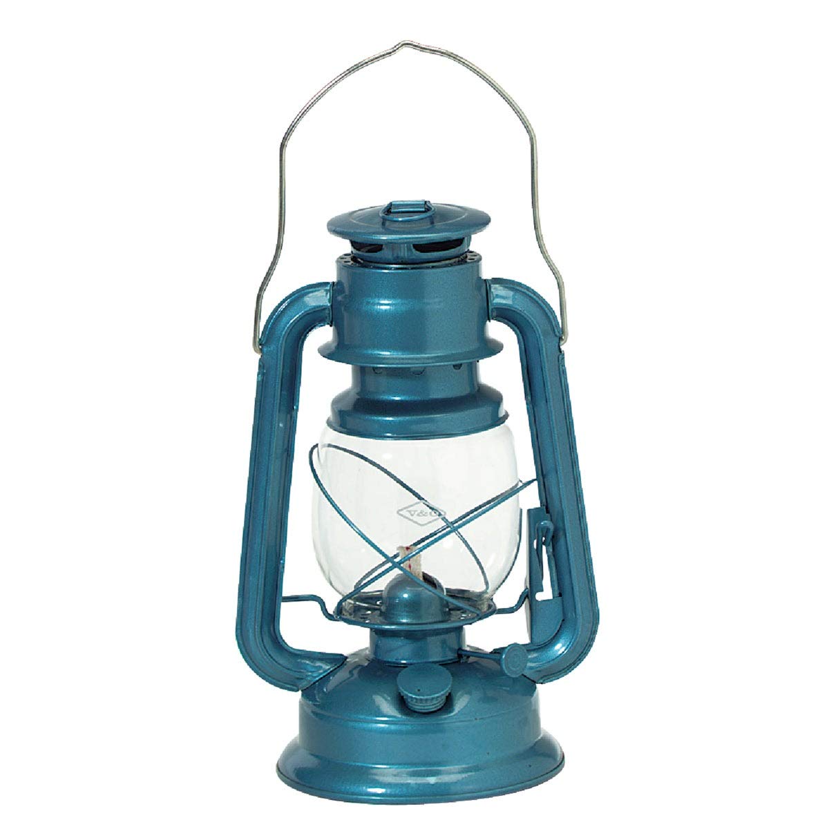 Amazon.com: V&O 200-30060 Camper Brass Trim Oil Lantern, Blue