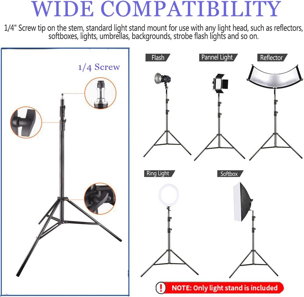 Cheap Spring Cushioned Light Stand Heavy Duty Light Stand Photography Stand 8.5ft/2.6m Photography Lighting Tripod Stand Aluminum Alloy Flashes Stand Ring Light Tripod Stand for Studio, Softbox, Reflector Discount Spring Cushioned Light Stand Heavy Duty Light Stand Photography Stand 8.5ft/2.6m Photography Lighting Tripod Stand Aluminum Alloy Flashes Stand Ring Light Tripod Stand for Studio, Softbox, Reflector