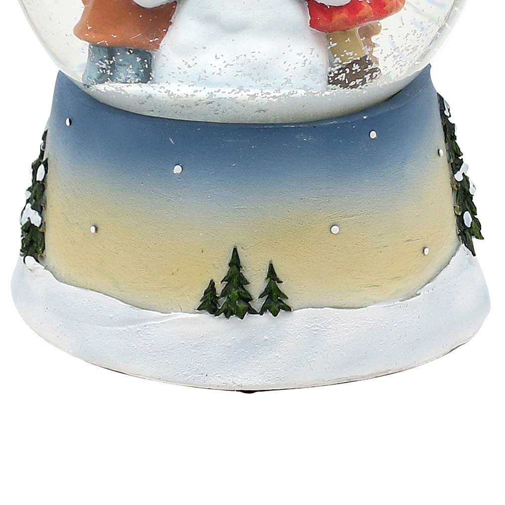 Dekohelden24 Boule à neige avec bonhomme de neige, dimensions H/l/diamètre de la boule : env. 8,5 x 7 cm/ 6,5 cm, 501581-SM Dekohelden24 Boule à neige avec bonhomme de neige, dimensions H/l/diamètre de la boule : env. 8,5 x 7 cm/ 6,5 cm, 501581-SM